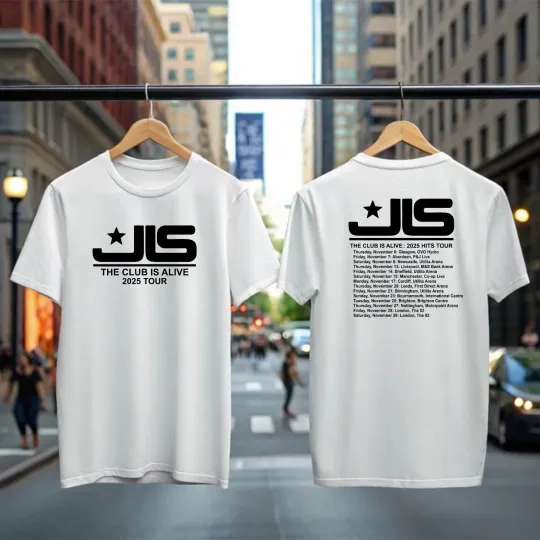 Discover JLS The Club is Alive Concert Tshirt, Concert Tour 2025 ,JLS Front & back Tshirt