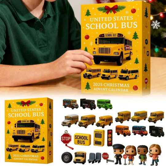 Discover United States School Bus 2025 Advent Calendar
