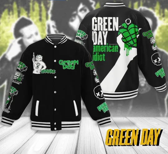 Green Day Presents American Idiot Baseball Jacket