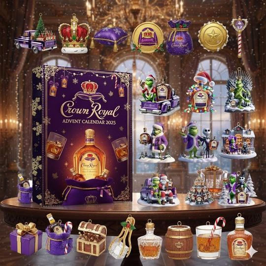 Discover Luxury Whiskey Advent Calendar 2025  24-Day Bourbon & Scotch Mini Bottle Gift Box, Holiday Countdown for Whiskey Lovers and Collectors