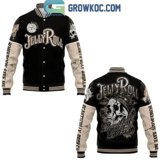 Discover Jelly Roll Somebody Save Me From Beautifully Broken Baseball Jacket