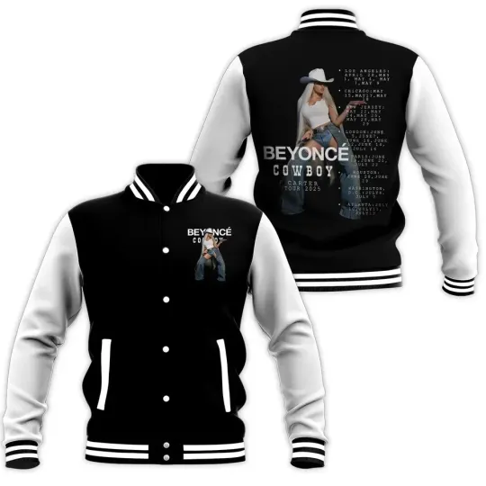 Discover Cowboy Carter Act Album Beyonce 2025 Tour Baseball Jacket