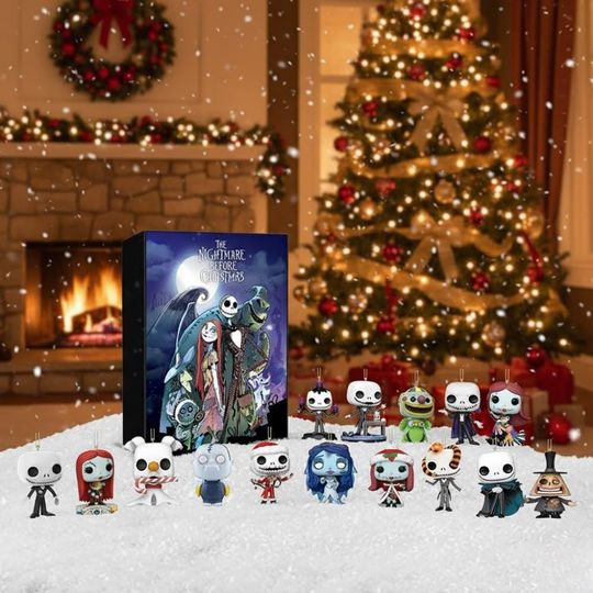 The Nightmare Before Christmas Advent Calendar 2025, Spooky Holiday Countdown Gift, Jack Sally Oogie Collectible Figures