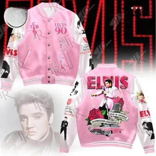 Elvis Presley 90 Birthday Celebration Graceland 2025 Baseball Jacket