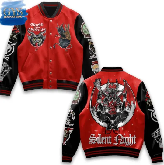 Krampus Silent Night Baseball Jacket