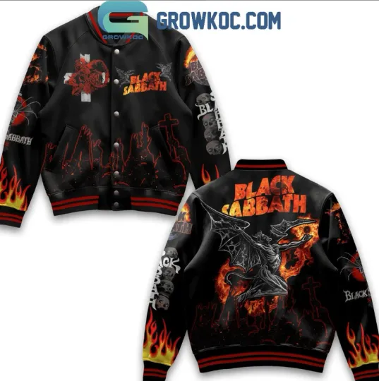Black Sabbath Evil Rise Hell Fire 2025 Baseball Jacket