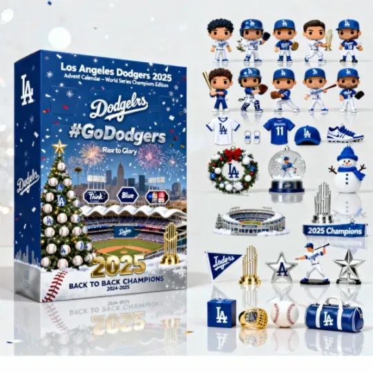 LA Dodgers 2025 World Champions Advent Calendar Mini Figures Collectible Set