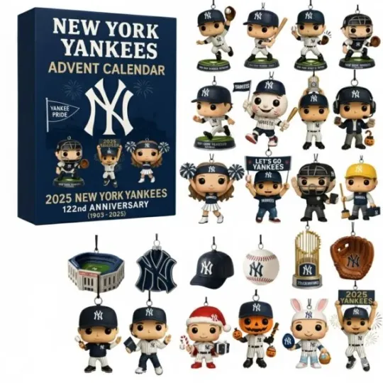 Discover HOT!! NY Yankees 122nd Anniversary Advent Calendar 24 Day Collector Holiday Gift