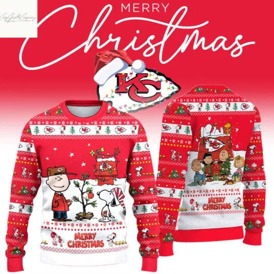 Discover Kansas City Chief 2025 Christmas Ugly Sweater