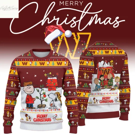 Discover Washington Commander 2025 Christmas Ugly Sweater