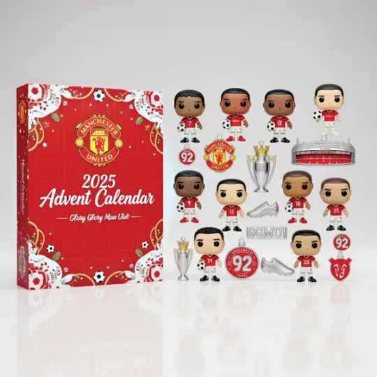 Discover 2025 Advent Calendar Glory Glory Mann United Collectible Set
