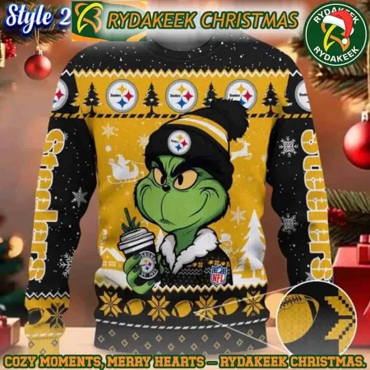 Discover football Pittsburgh Steeler funny character Stolen Christmas Ugly Freece Sweater