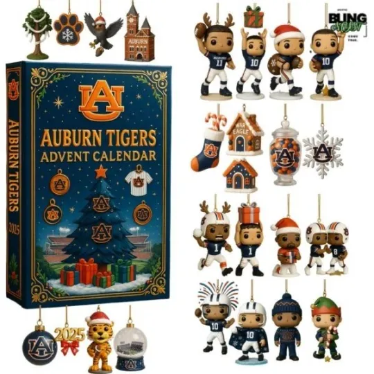 Discover Acrylic Advent Calendar 2025 Auburn Tigers Football Decor