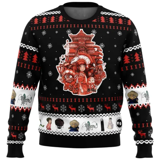 Spirited Away Anime Ugly Christmas Sweater