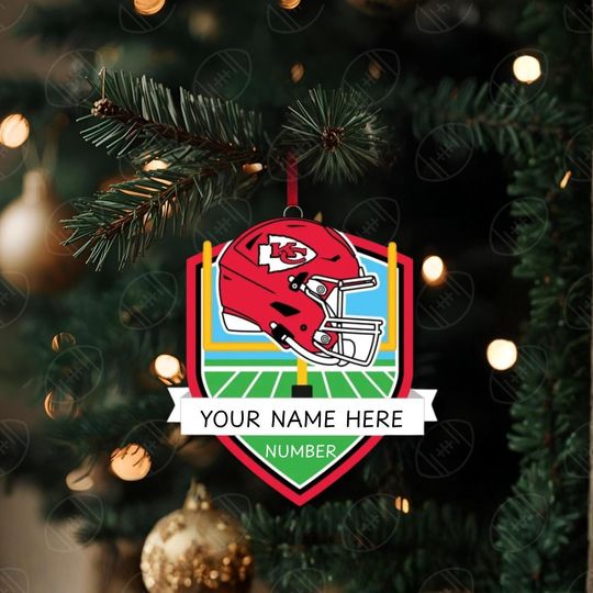 Discover Kansas City Chiefs Personalized Shield Ornament