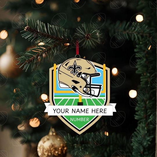 Discover New Orleans Saints Personalized Shield Ornament