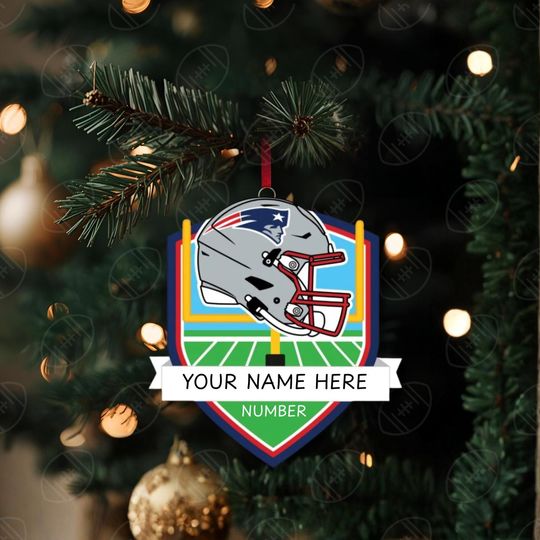 Discover New England Patriots Personalized Shield Ornament