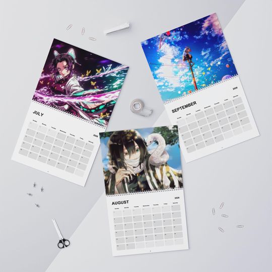 Discover 2026 Anime Calendar Demon Calendar Gifts for Her or Him, Anime 2026 wall calendar
