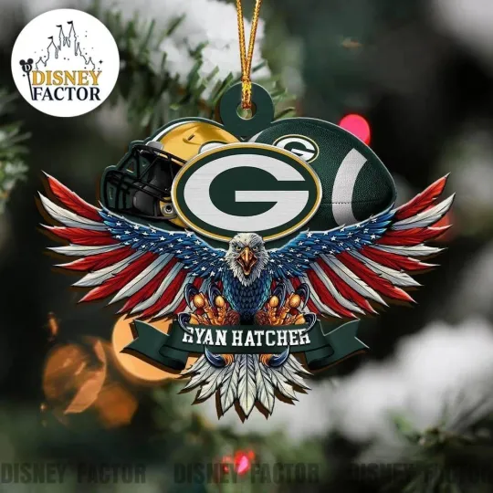 Discover Personalized Green Bay Football Team Packers Christmas Ornament Gift Decor