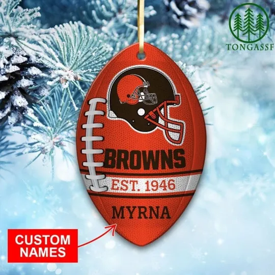 Discover Personalized Cleveland Football Team Browns Christmas Ornament Gift Decor