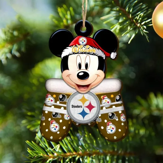 Discover Personalized Pittsburgh Football Team Steeler Christmas Ornament Gift Decor