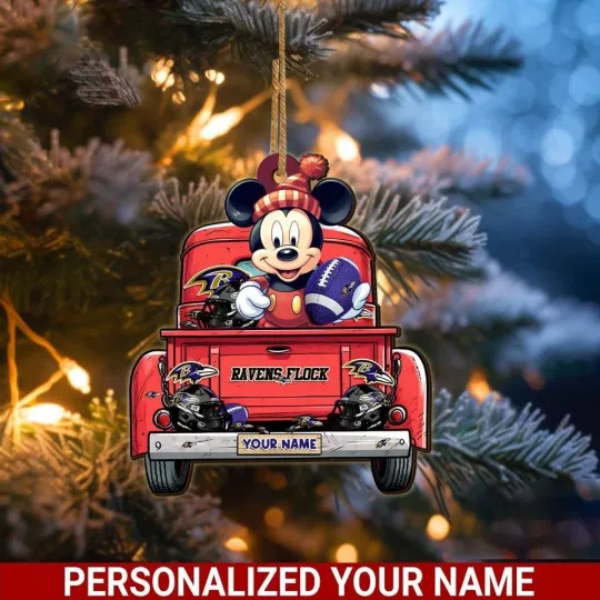 Discover Personalized Baltimore Football Team Ravens Christmas Ornament Gift Decor