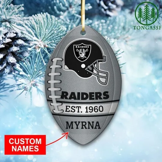 Personalized Las Vegas Football Team Raiders Christmas Ornament Gift Decor