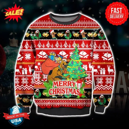 Discover Merry Christmas Scooby Doo Ugly Christmas Knit Sweater