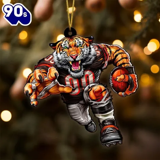 Cincinnati Football Team Bengals Christmas Ornament Gift Decor
