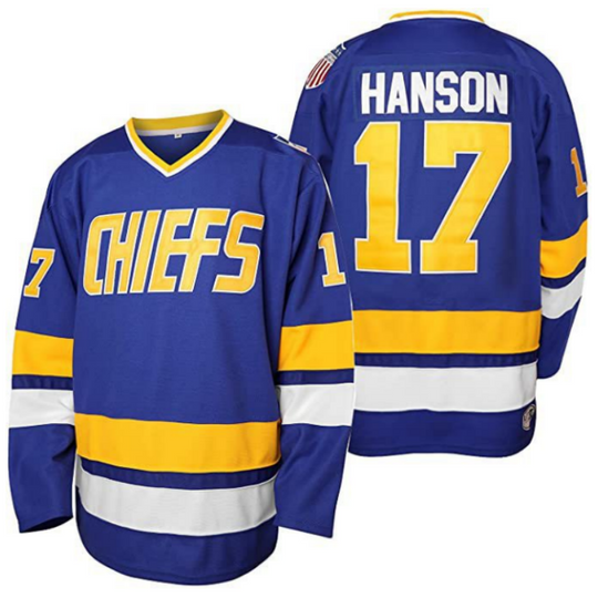 Discover Movie Hanson Brothers Charlestown Chiefs Slap Shot #16 17 18 Ice Hockey Jersey Men's Outdoor Sportswear Tops Sewing Embroidery