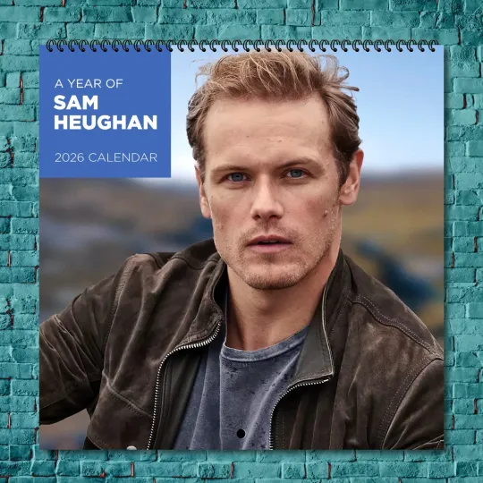 Discover Sam Heughan 2026 Wall Calendar, 12-Month Celebrity Photo Calendar