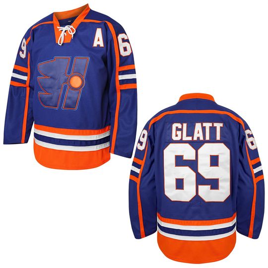 Discover Men's Last of the Enforcers Halifax Highlanders #69 Glatt Ice Hockey Jersey Outdoor Sportswear Top Sewing Embroidery