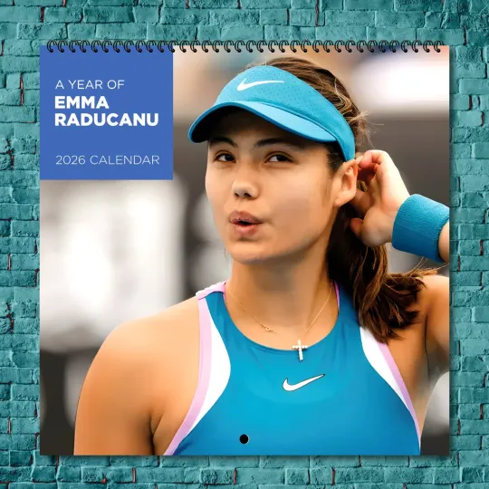 Discover Emma Raducanu 2026 Wall Calendar, 12-Month Star Collection