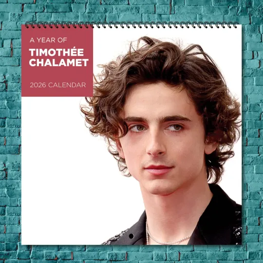Discover Timothee Chalamet 2026 Wall Calendar, 12-Month Celebrity Photo Calendar