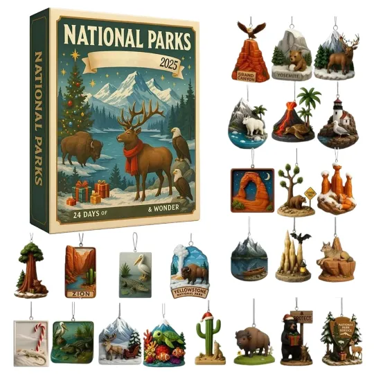 Discover 2D National Parks Advent Calendar 2025, 24 Days Christmas Countdown Calendar