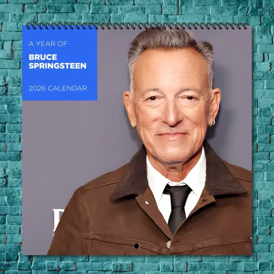 Discover Bruce Springsteen 2026 Wall Calendar, 12-Month Celebrity Calendar Fan Gift