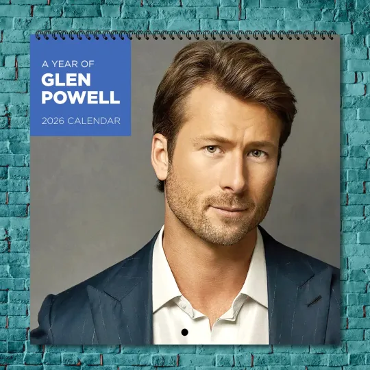 Discover Glen Powell 2026 Wall Calendar, 12-Month Star Wall Calendar