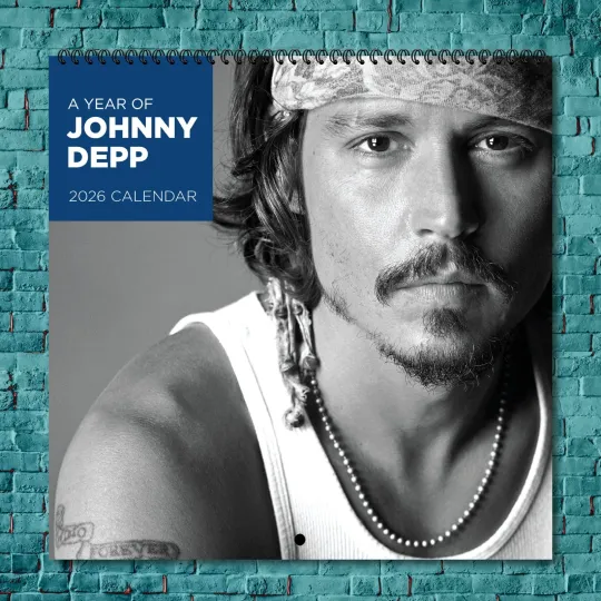 Johnny Depp 2026 Wall Calendar, 12-Month Star Wall Calendar