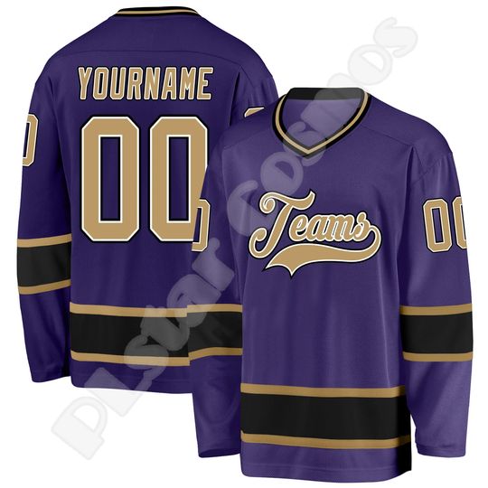 Discover Hockey Jersey Custom Name Team Logo Number Colorful Pullover Vintage Retro Long Sleeves 3DPrint Harajuku Casual Sweatshirts X9