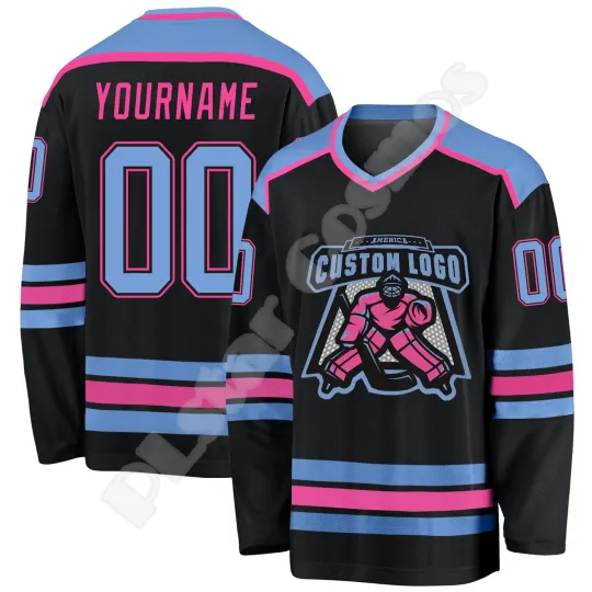 Discover NewFashion Hockey Jersey Custom Name Team Logo Number Colorful Pullover Long Sleeves 3DPrint Harajuku Casual Funny Sweatshirts A
