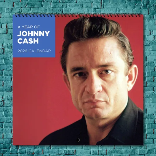 Discover Johnny Cash 2026 Wall Calendar, 12-Month Star Wall Calendar