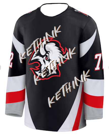 Discover Men's Spring Autumn Rasmus Dahlin Black Buffalo Sabre Long Sleeve Hockey Jersey Casual Round Neck Printed Elastic Tops Suitable