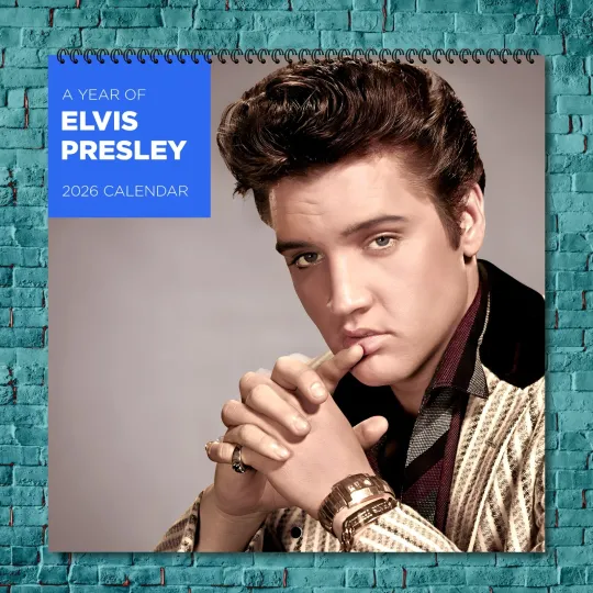 Discover Elvis Presley 2026 Wall Calendar, 12-Month Celebrity Calendar Fan Gift