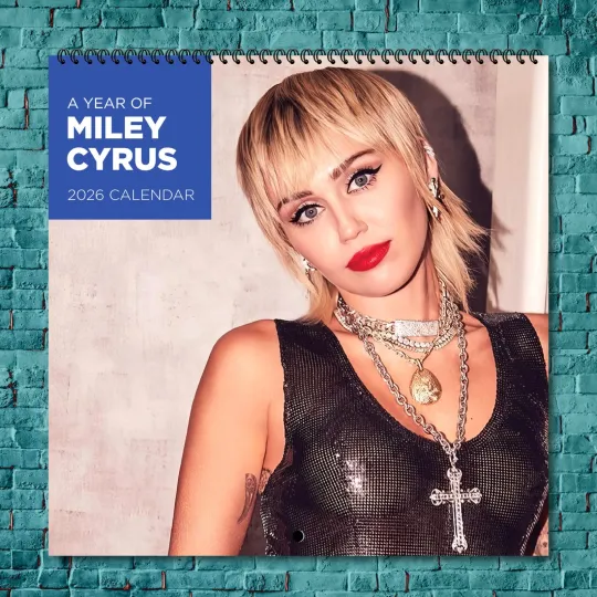 Discover Miley Cyrus 2026 Wall Calendar, 12-Month Celebrity Photo Calendar