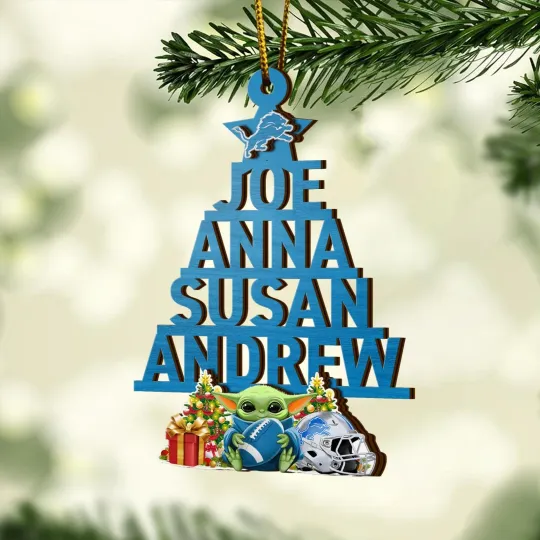 Discover Detroit Football Team Lionss Christmas Ornament Gift Decor