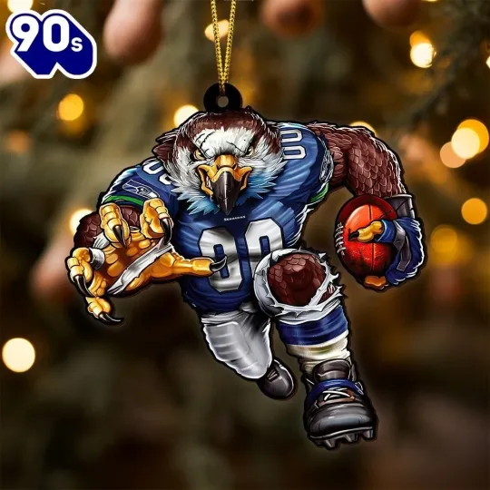 Seattle Football Team Seahawks Christmas Ornament Gift Decor