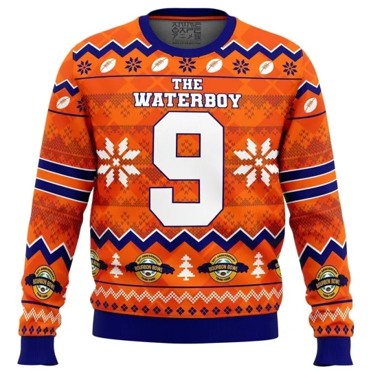 Bobby Boucher Waterboy Ugly Christmas Sweater Fun Holiday Gift for Movie Comedy