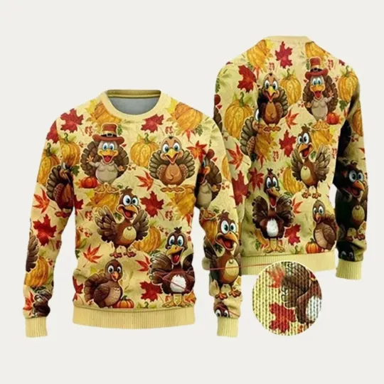 Discover Turkey Maple Ugly Christmas Sweater