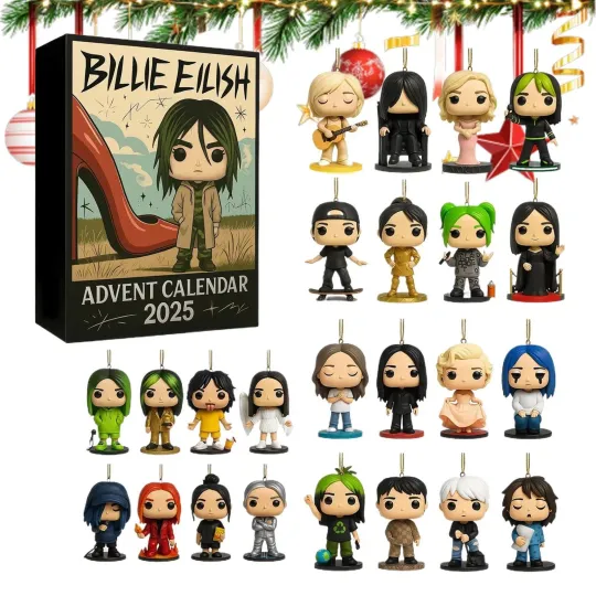 Discover Christmas Countdown Calendar Billie Eilish 10th Anniversary 2D Advent Calendar