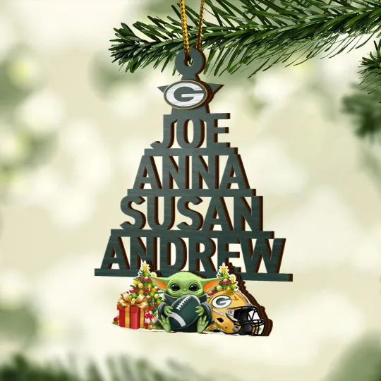 Discover Personalized Green Bay Football Team Packerss Christmas Ornament Gift Decor